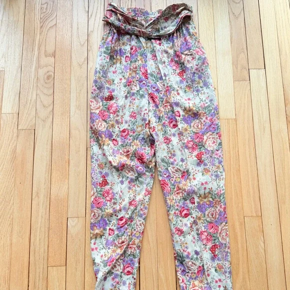 Vintage pink and lavendar  Flora Pants - Picture 3 of 6